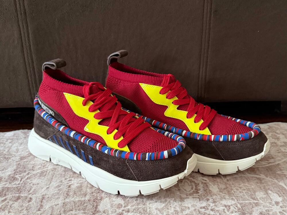 $1190 Valentino Heroes Tribe Multicolor Knit Sneakers Men's EU 40(7)  New in Box